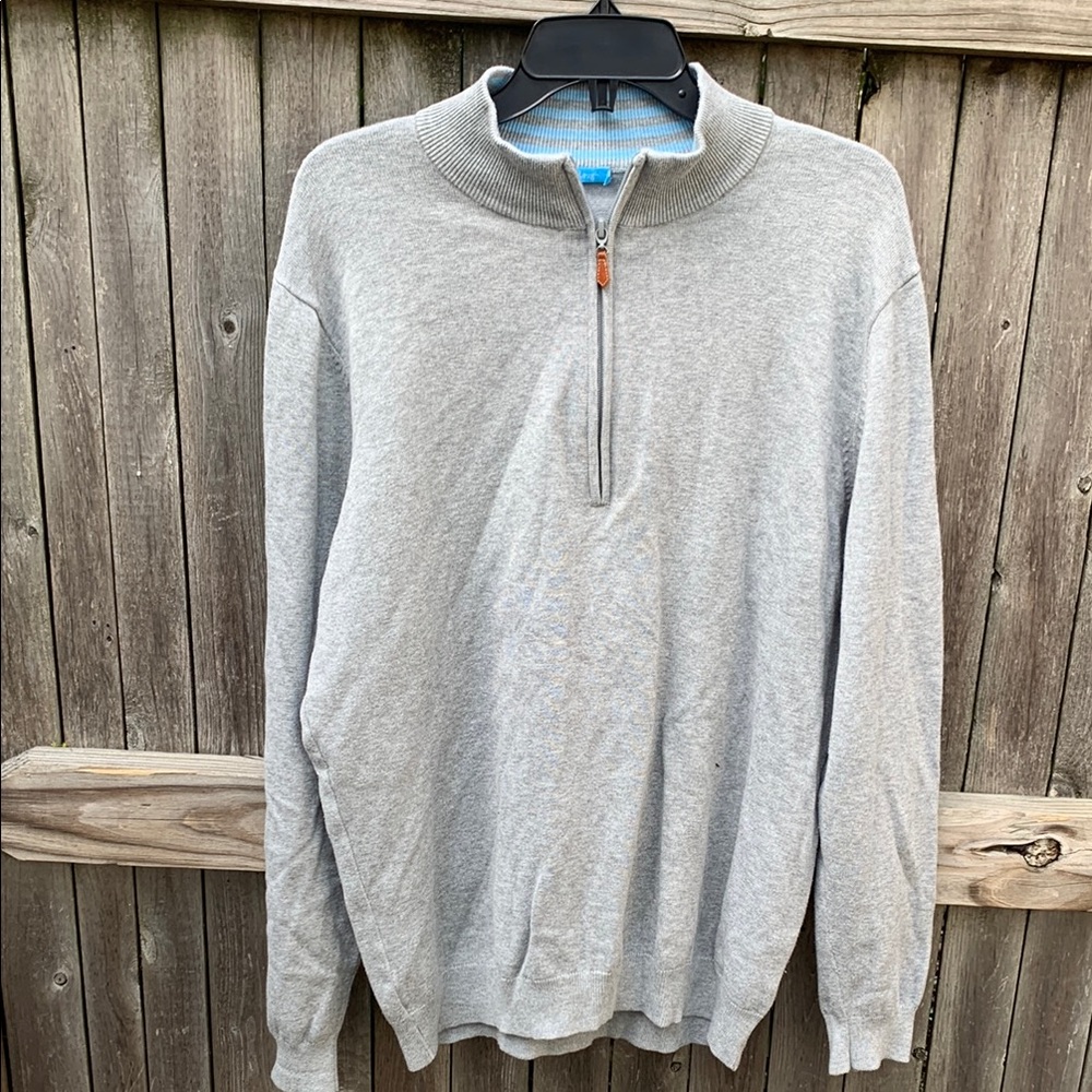 J. McLaughlin large 1/4 neck cotton blend.